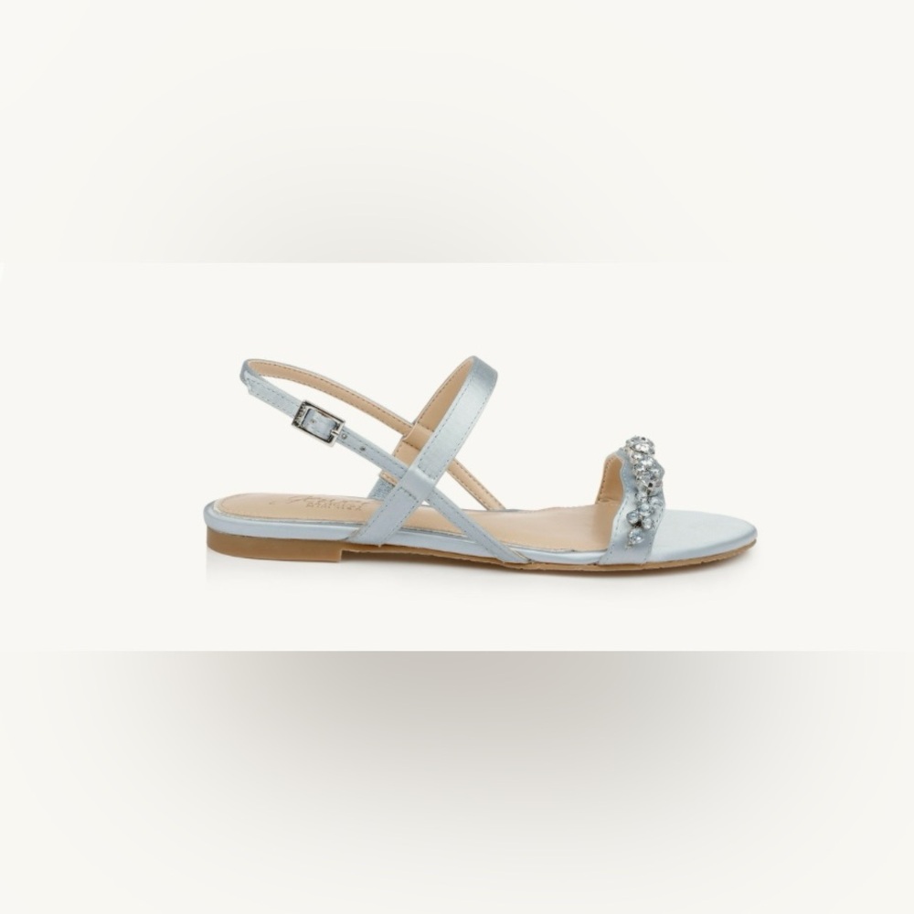 Jewel Badgley Mischka Osmond Crystal Flat Sandals